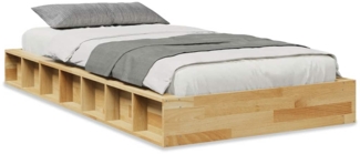 vidaXL Massivholzbett ohne Matratze 90x200 cm Eichenholz 3324120