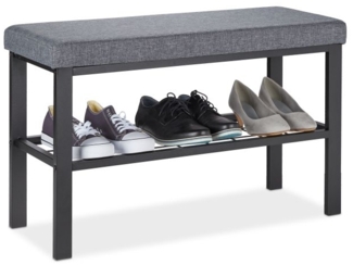 Schuhbank in Schwarz-Grau