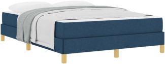 vidaXL Boxspringbett mit Matratze Blau 140 x 200 cm Stoff 3398576