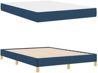 vidaXL Boxspringbett Blau 140 x 200 cm Stoff 3398576