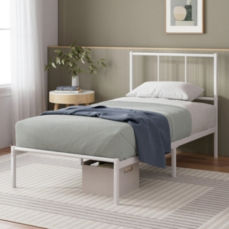 ZINUS Bettgestell Florence Square Nova mit Kopfteil (90x200 cm), Doppel/Einzelbett