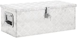 vidaXL Aufbewahrungsbox Silbern 70x31x27 cm Aluminium 152250