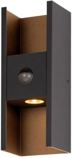 SLV FLATT II, Wandaufbauleuchte, SENSOR, 2700 K, max. 10 W, schwarz - Stand-, Wand- und Deckenleuchten (Outdoor)