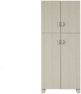 Basiclabel Kleiderschrank Mees aus Kiefernholz, Hellgrau, 90 x 55 x 210 cm