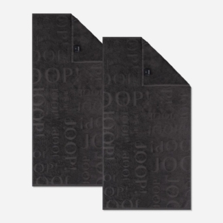 JOOP! Handtuch 2 Stück Joop! Handtuch Selection 1711-740 anthrazit 50x100, Walkfrottier (Spar-Set, 2-St), 100% Baumwolle