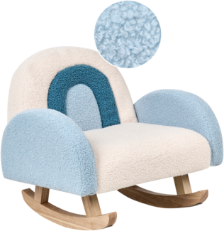 Kinder Schaukelstuhl Bouclé blau OMBO
