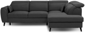Eltap Noble Ecksofa (Nube 6) Seite rechte, Dunkelgrau, 201 x 100 x 255 cm