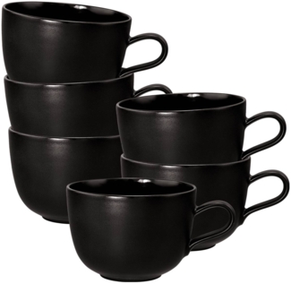 Seltmann Weiden Liberty Velvet Black Milchkaffeetasse 400 ml 6er Set