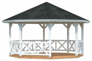 Palmako Pavillon Betty, 18,0 m², weiß grundiert
