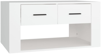 Couchtisch, Sofatisch Weiß 80x50x40 cm Holzwerkstoff