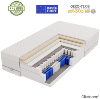 Taschenfederkernmatratze SILVA, ALTDECOR, 32 cm hoch, Bett Matratzen 90x200, 140x200 usw Hypoallergen & Antibakteriell Bezug