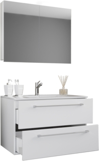 VCM Badmöbel Waschtisch Badinos 914149 Schwarz H. 111 x B. 80 x T. 46 cm