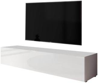 Furnix TV-Schrank TV Hängeboard ZALVO Lowboard modern 160 cm breit dezent & zeitlos, 3 geräumige Fächer