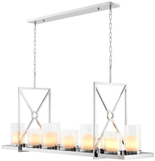 Casa Padrino Luxus Kronleuchter Silber 160 x 41 x H. 68 cm - Hotel Restaurant Möbel