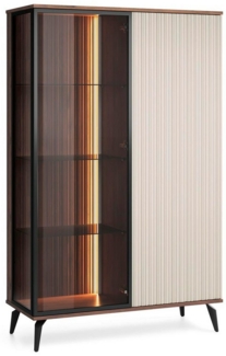 Compleo Standvitrine Vitrine moderne Vitrine mit Lamellen VIVIN