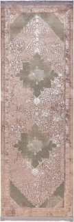Morgenland Orientalischer Webteppich - Saphir - läufer - 400x100 - Grün