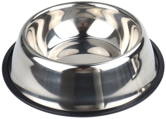 Zwei Edelstahl-Hundetränken, rutschfeste Hundetränken, Edelstahl-Haustiertränken mit rutschfestem Gummiboden für mittelgroße/große Hunde, 22,5 cm.