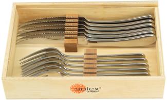 Solex Julia Steakhousebesteckset 12 teilig für 6 Personen in Holzbox
