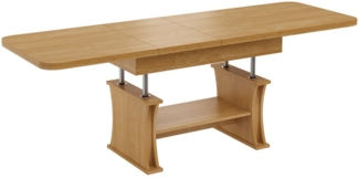 designimpex Couchtisch DA-777 Couchtisch höhenverstellbar ausziehbar Esstisch Wohnzimmer, Funktionstisch, Wohnzimmertisch, Tisch, Esstisch, Sofatisch, Schublade