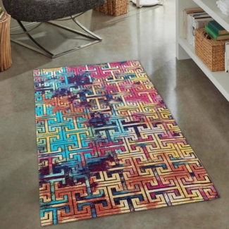 Carpetia Teppich Faszinierender Teppich mit abstraktem Muster in bunt, rechteckig, Höhe: 9 mm