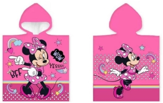Disney Kapuzenhandtuch Badeponcho Minnie Mouse, 100% Baumwolle (1-St)