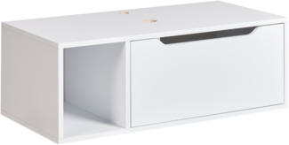 Wandmontierter Waschtischunterschrank CASCAVEL 80 cm Weiß