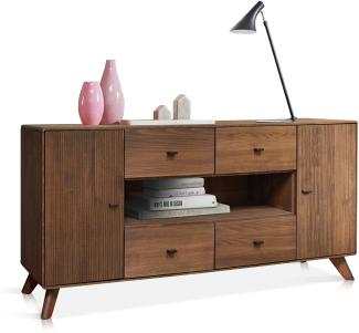 Möbel-Eins JAKARTA Sideboard II, Material Massivholz, Kernbuche Tabak geölt