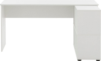 SCHILDMEYER Schreibtisch Bürotisch Computertisch Ablage Weiß 150 x 73,6 x 121,6 cm