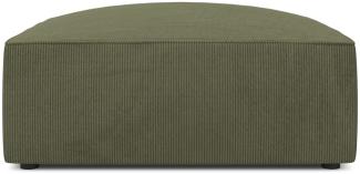 Micadoni Pouf Hocker Ruby | Bezug Green | Beinfarbe Black Plastic