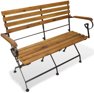 Gartenbank Klappbar 112 cm Massivholz Akazie