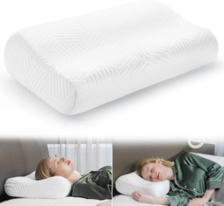 Höheneinstellbares Memory Foam Kissen mit Bezug 60x36 cm mediBay