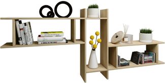 VCM Wandregal Sirola 912527 Sonoma-Eiche (Sägerau) H. 80 x B. 188 x T. 20 cm