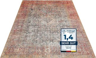 LUXOR living Teppich Lago, rechteckig, Höhe: 6 mm, faltbarer Teppich, modernes Design, waschbar, In- und Outdoor geeignet, Rot, 160x230 cm