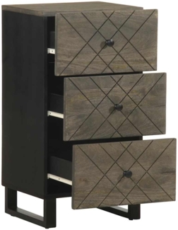 vidaXL Sideboard Schwarz 40x33x75 cm Massivholz Mango 4017707