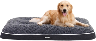 Hundematte für große Hunde 105cm Hundebett waschbar rutschfest dunkelgrau