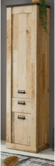 Furn. Design Hochschrank Stove (Badschrank in Used Wood Altholz Optik, 51 x 201 cm) mit Soft-Close-Funktion