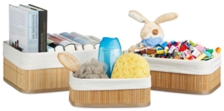 6 x Regalkorb Bambus rechteckig