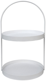 Grafelstein Etagere Etagere MARIT weiß aus Metall modernes Design H46cm Metalletagere mit