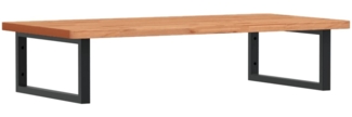 vidaXL Waschbeckenregal Wandmontage Stahl und Massivholz Buche 3302441