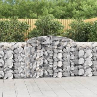 vidaXL Gabionen mit Hochbogen 11 Stk 300x50x100/120cm Verzinktes Eisen 3146710