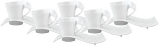 Villeroy & Boch NewWave Caffè Espressotasse mit Unterteller 80 ml 6er Set - DS