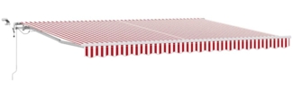 vidaXL Automatische, einziehbare Markise mit LED in Rot- und Weißstreifen, 450 x 300 cm 3330916