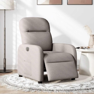 vidaXL Relaxsessel Elektrisch Taupe Stoff 3302959