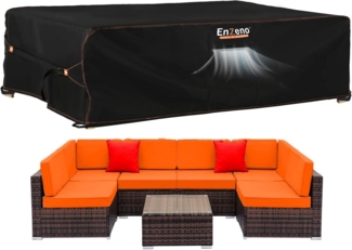 Enzeno Abdeckung Gartenmöbel wasserdicht 300 x 250 x 100 cm Oxford Winterfest