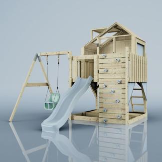 PolarPlay Spielturm Madita aus Holz in Blau