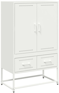 vidaXL Highboard Weiß 68x39x111,5 cm Stahl 846613