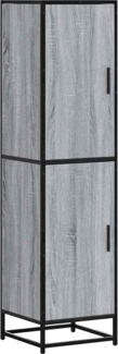 vidaXL Highboard Grau Sonoma 35,5x35x139 cm Holzwerkstoff und Metall 849057