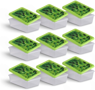 Frischhaltedosen für Lebensmittel 1,25 L ( 9er Pack ) Vorratsdose, Aufbewahrungsbox für Obst, Gemüse oder Snacks, Meal Prep Box, Lunchbox