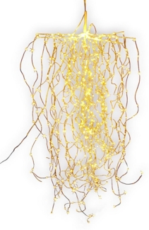 Arnusa LED-Lichtervorhang Sternenschauer LED Lichterbündel zum Aufhängen Weihnachtsbeleuchtung, 720-flammig, warmweiß für Innen und Außen mit Netzteil