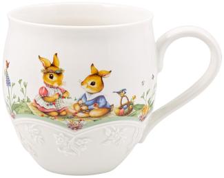 Villeroy & Boch Vorteilset 6 Stück Spring Fantasy Becher mit Henkel, Blumenwiese Premium Porcelain grün,weiß 1486444862